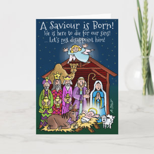 En Savior är Born! Helgkort