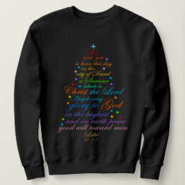 En Savior är Born Luke 2-11 Julgran Shirts T Shirt