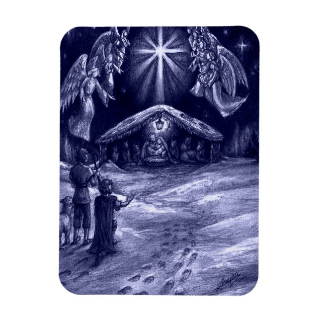 En Savior är Born! Magnet (Vertikal)