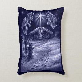 En Savior är Born! Prydnadskudde