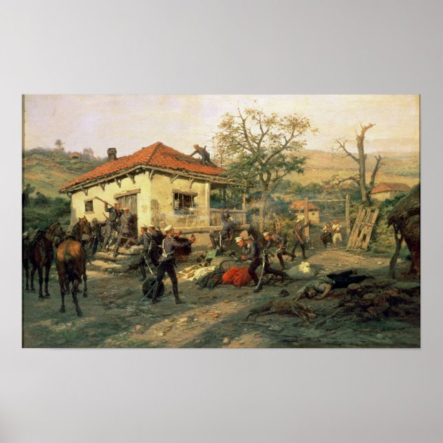 En scen från Krig mellan Ryssland och Turkiet Poster (Framsidan)