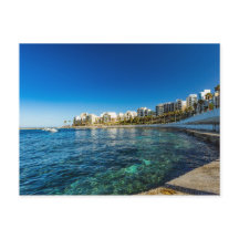 En scen från Sankt Pauls Bay, Maltas Helgdag Card