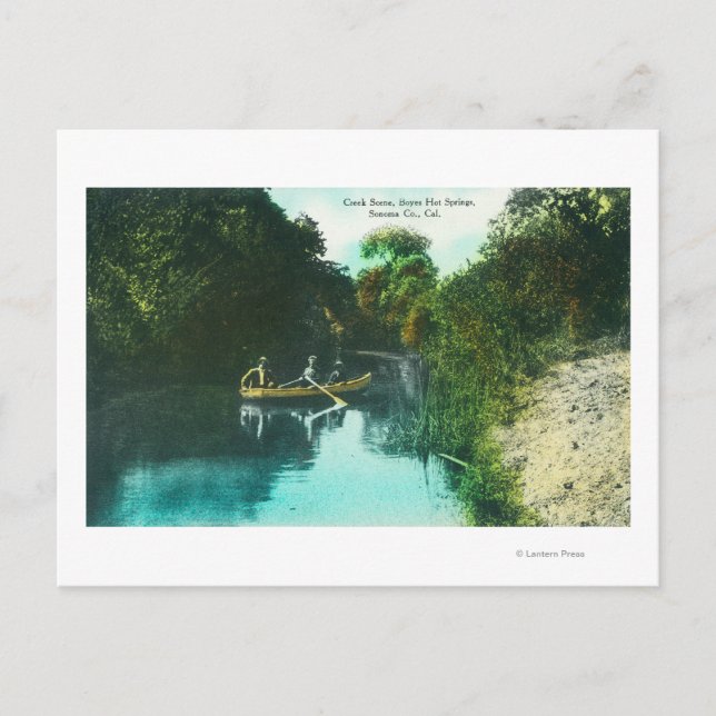 En scen i Bäck med familj i Canoe Vykort (Framsida)