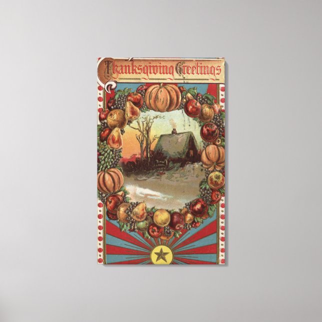 En scen i Land med Gräns Canvastryck (Framsida)