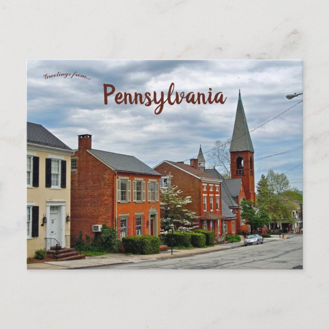 En scen i Wrighttsville Pennsylvania Vykort (Framsida)