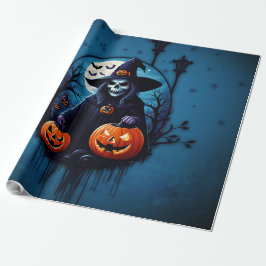 En scen med uppochnedvänd Halloween Presentpapper
