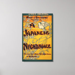 En scenisk lekaffisch för japansk näktergal canvastryck