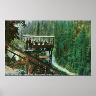 En sceniska järnväg Along Sacramentoet River Poster