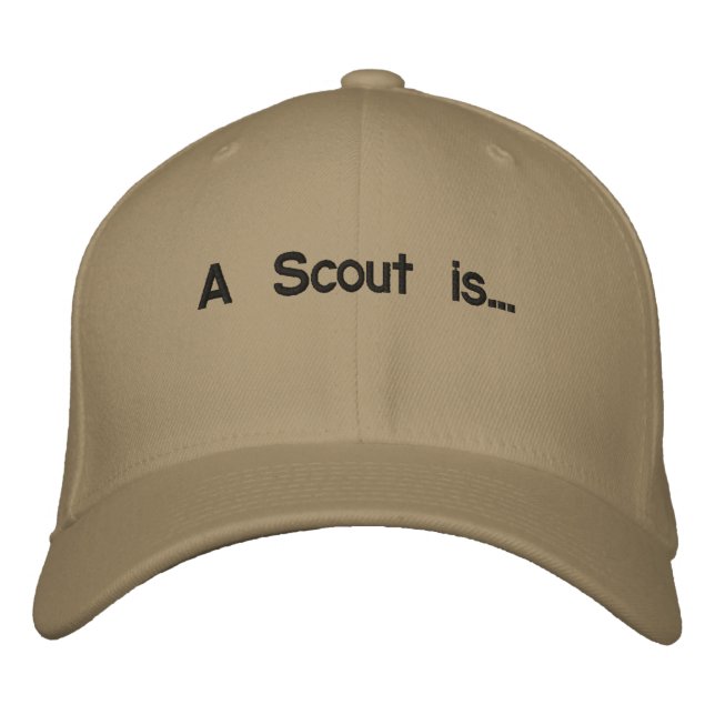 En scout är.. Baseball Cap Broderad Keps (Framsida)