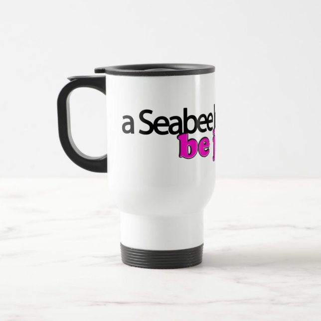 En Seabee älskar mig, är svartsjuk! Resemugg (Vänster)