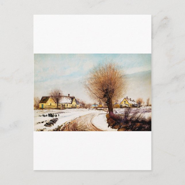 En Sealand Village. Winter av Laurits Ring Vykort (Framsida)