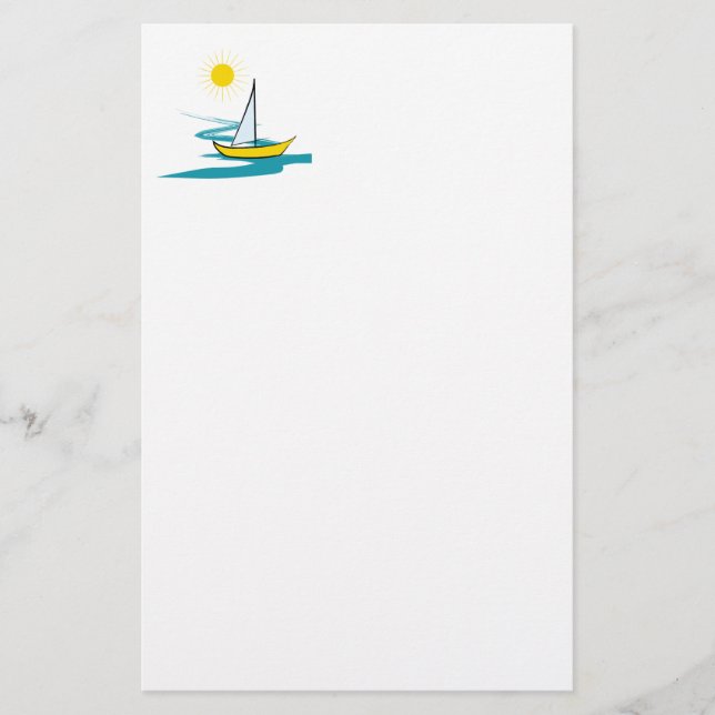 En segelbåt brevpapper (Framsida)