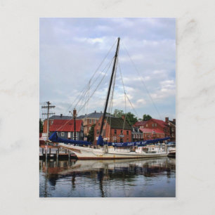En segelbåt i Annapolis Harbour Vykort