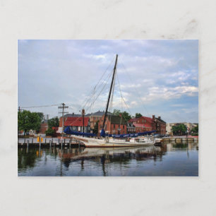 En segelbåt i Annapolis Harbour Vykort