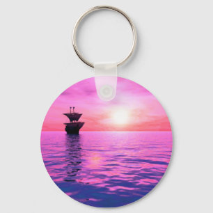 En segelbåt Keychain Nyckelring
