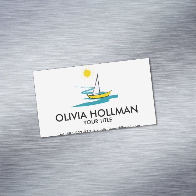 En segelbåt magnetiska visitkort (In Situ)
