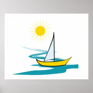 En segelbåt poster
