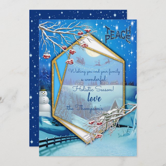 En semestersäsong inbjudningar (Fram/baksida)