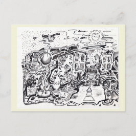 En sen kvällspromenad hem vykort