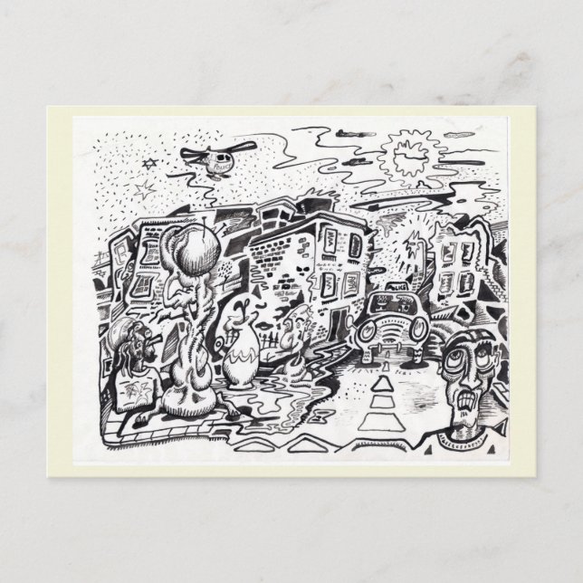 En sen kvällspromenad hem vykort (Framsida)