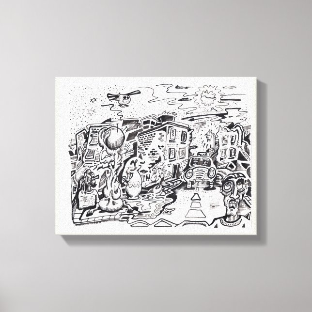 En sen nattpromenad hem canvastryck (Framsida)