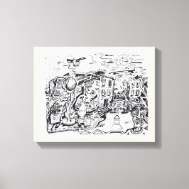 En sen nattpromenad hem canvastryck