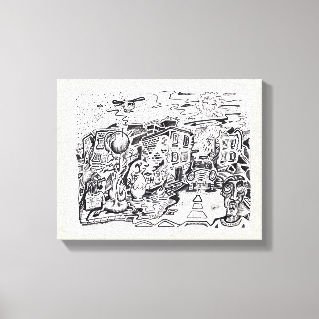 En sen nattpromenad hem canvastryck (Framsida)