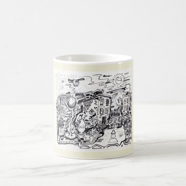 En sen nattpromenad hem kaffemugg (Center)