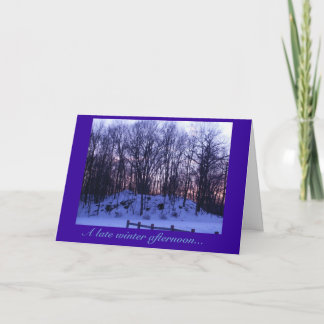 "En sen vinterafternoon Kort