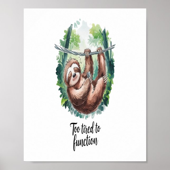En sengångare vild djur trött poster (Framsidan)