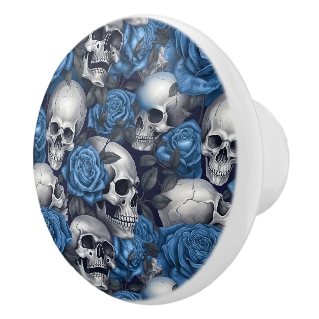 En Serie Design för Dödskalle och Rosor 12 Knopp (Höger)