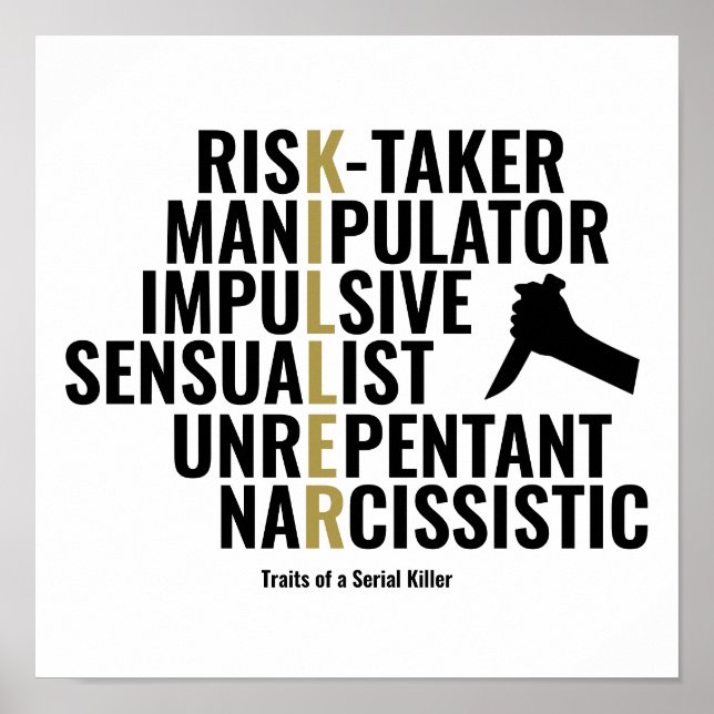 En seriell mördare poster (Framsidan)