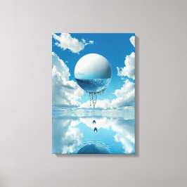 En sfär formad som ett utkast canvastryck