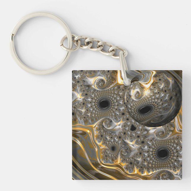 En sfärisk lastpall i Silver och Guld (Framsidan)