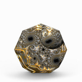 En sfärisk lastpall i Silver och Guld