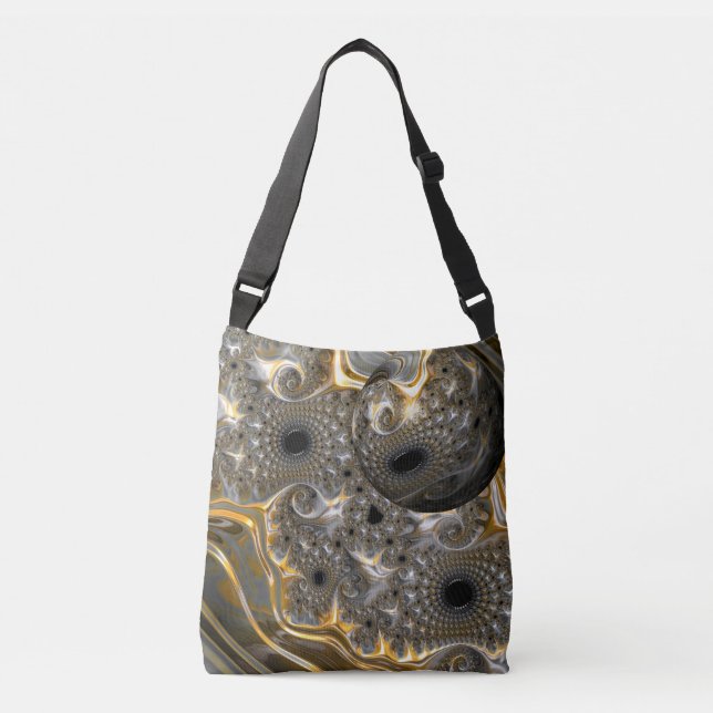 En sfärisk lastpall i Silver och Guld Tote Bag Axelväska (Framsida)