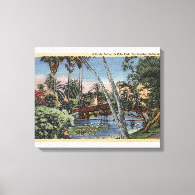 En Shady Retreat i Echo Park Canvastryck (Framsida)