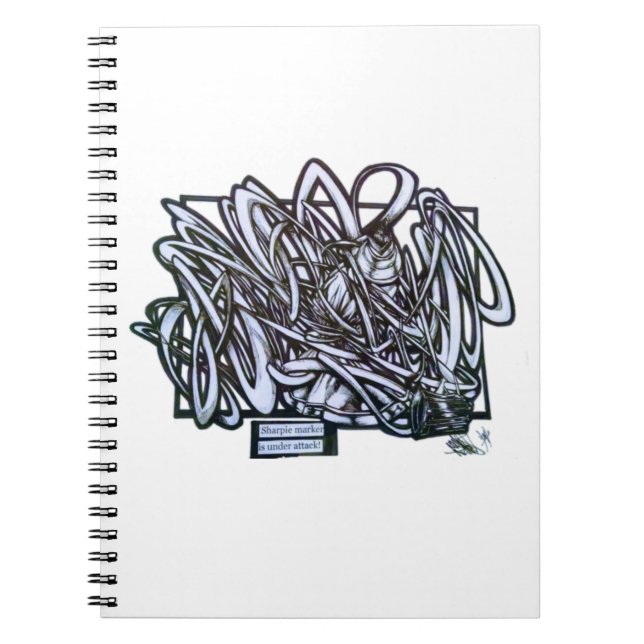 En Sharpie-markör kontra graffiti-abstrakt Anteckningsbok (Framsidan)
