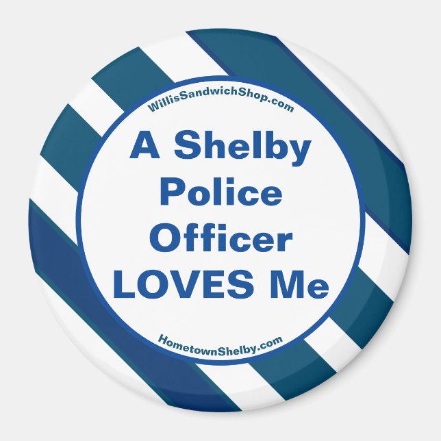 En Shelby Police Officer KÄRLEK Me Magnet (Framsidan)
