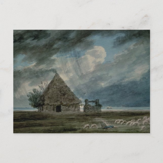 En Shepherd's Hut mellan Neapel och Portici (w/c) Vykort (Framsida)