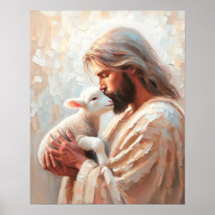 En Shepherd's Kärlek, Christian Art, Jesus sparar Poster