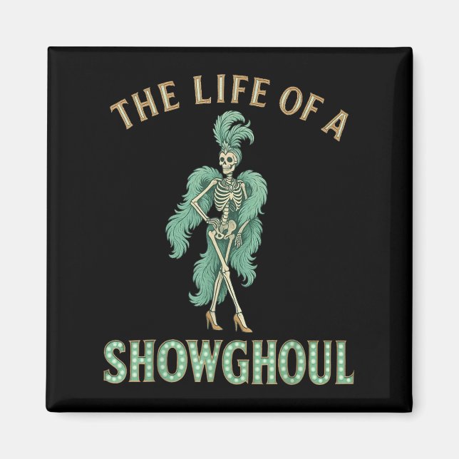 En Showghoul Funny Halloween. Magnet (Framsidan)
