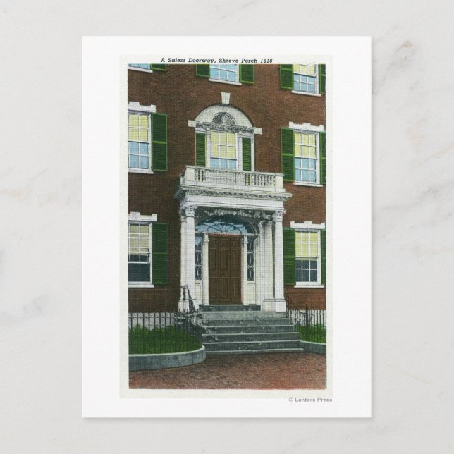 En Shreve Porch, Salem Doorway View Vykort (Framsida)