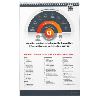 En sida 18 månaders kalender, Vit Kalender