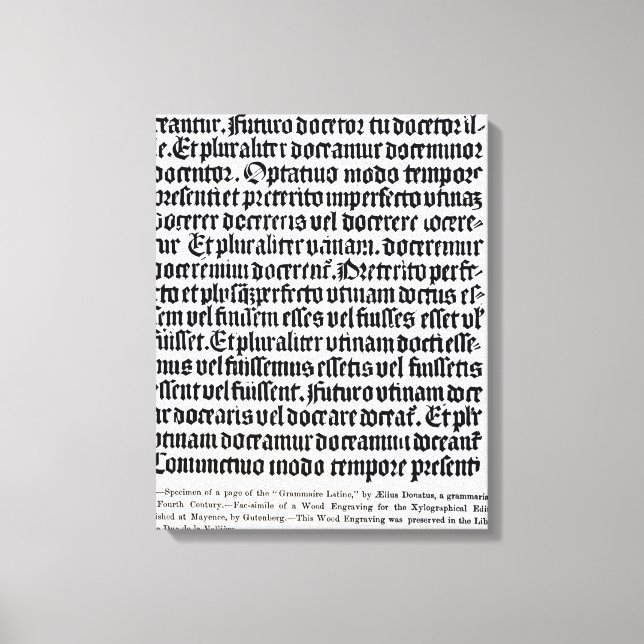 En sida av Grammaire Latine Canvastryck (Framsida)