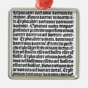 En sida av 'Grammairen Latine Julgransprydnad Metall