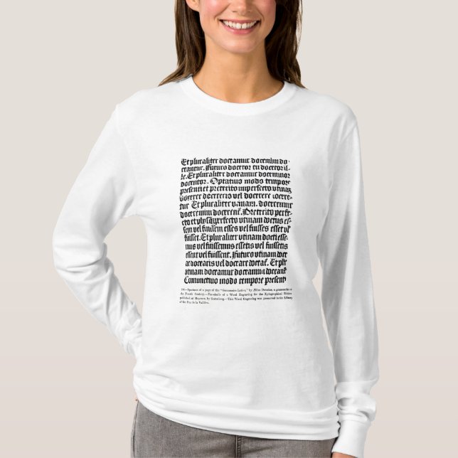 En sida av 'Grammairen Latine Tee (Framsida)