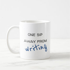 En sida bort från skrivande kaffe Mugg
