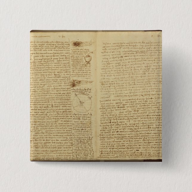 En sida från codexen Leicester, 1508-12 Knapp (Framsida)