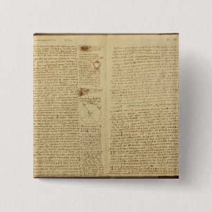 En sida från codexen Leicester, 1508-12 Knapp